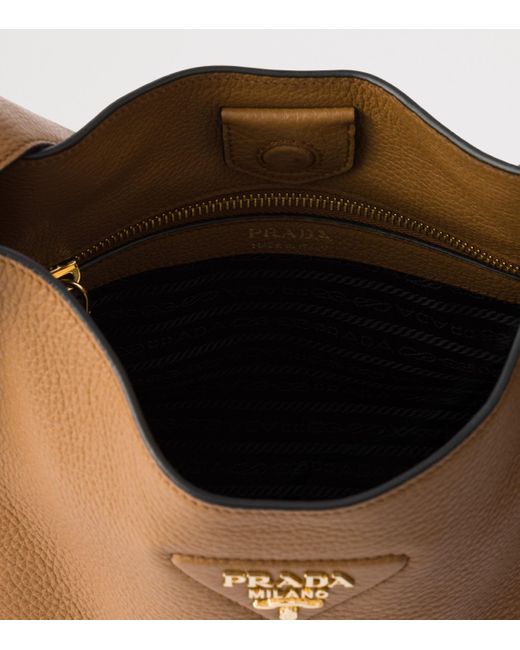 Prada Brown Medium Leather Shoulder Bag