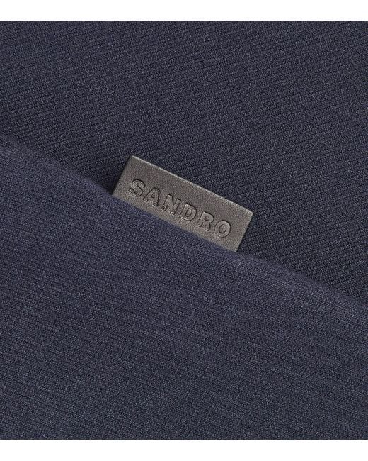 Sandro Blue Patch-Detail Sweatpants for men