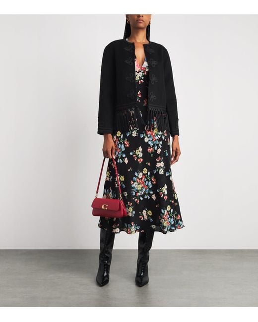 Rixo Black Inga Fringed Jacket