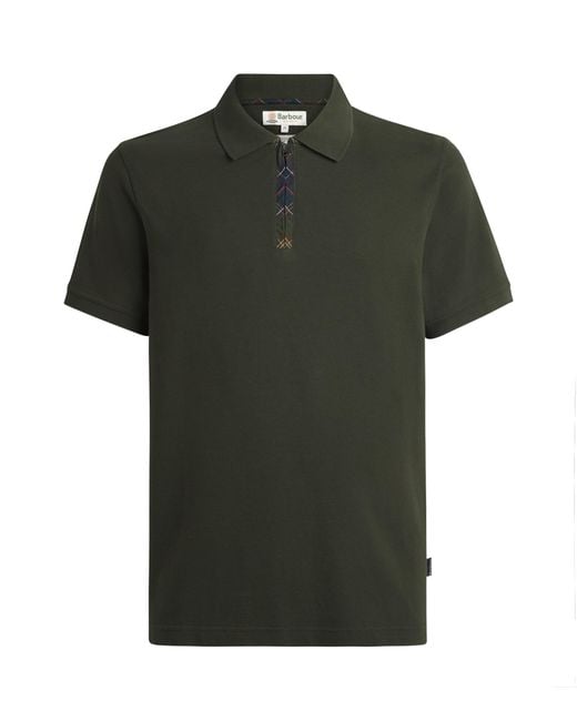 Barbour Green Cotton Stately Polo Shirt for men