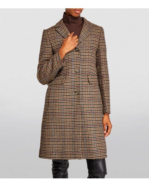 Lauren Ralph Lauren Plaid Double-Breasted Wool-Blend Walker Coat - Macy's