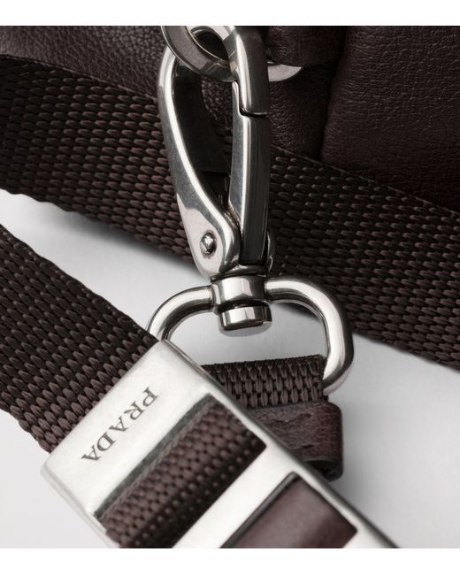 Prada Black Leather Explore Backpack for men