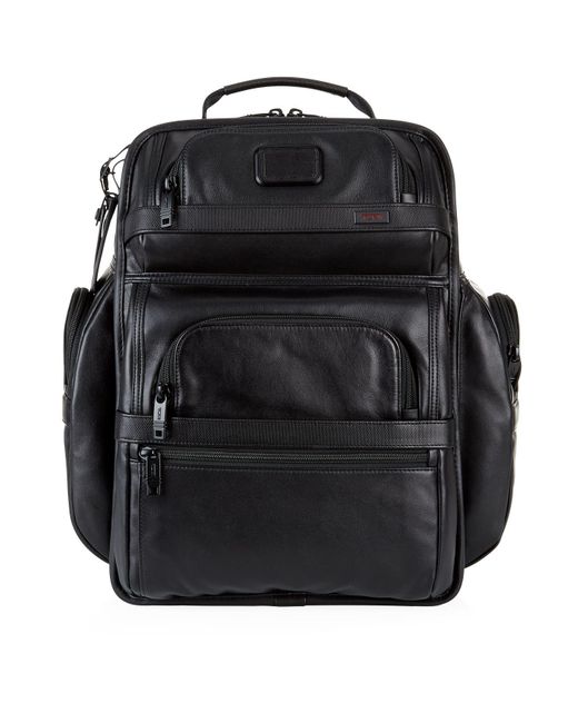 Tumi Black Alpha 2 T-pass® Business Class Leather Backpack for men