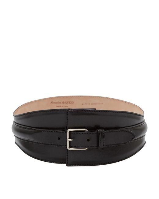 alexander mcqueen leather waist belt