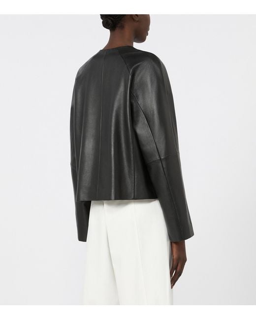 Max Mara Black Leather Jacket