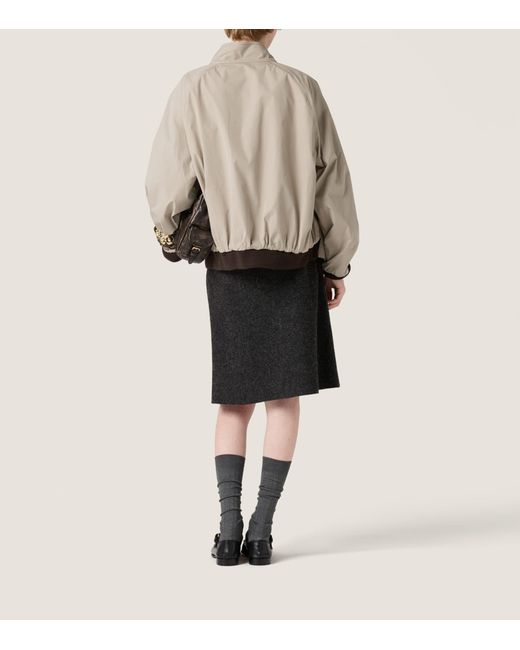 Miu Miu Natural Cotton-Blend Reversible Blouson Jacket