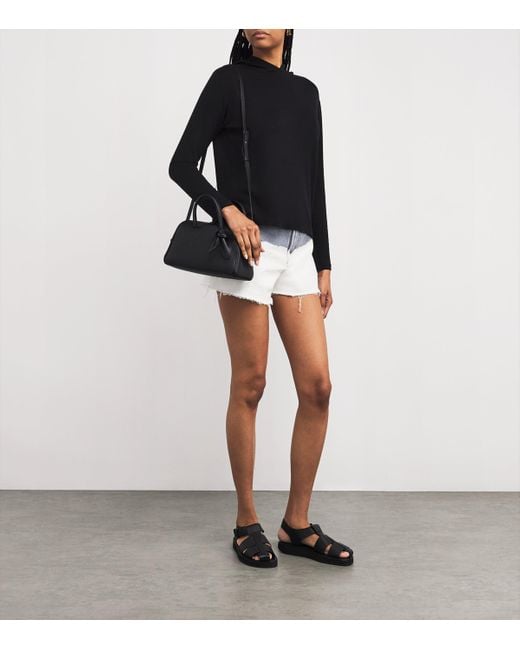 Maje Blue Tie-Dye Denim Shorts