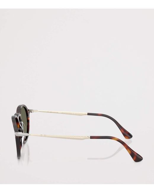 Persol Green Tortoiseshell Phantos Sunglasses