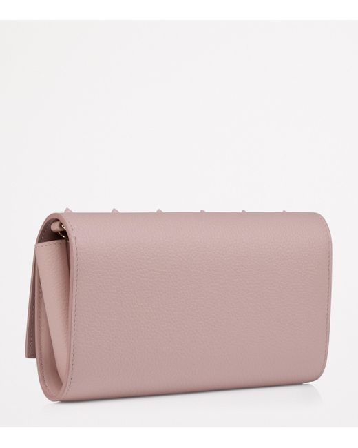 Christian Louboutin Pink Paloma Calfskin Chain Wallet
