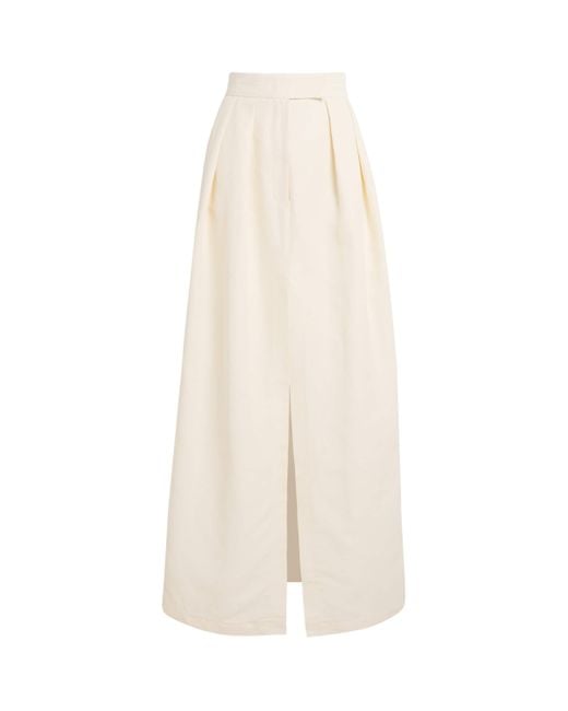 A.W.A.K.E. MODE White Trouser Maxi Skirt
