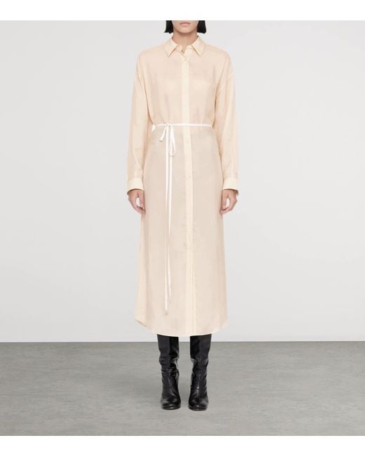 AllSaints Natural Oversized Yurra Shirt Dress