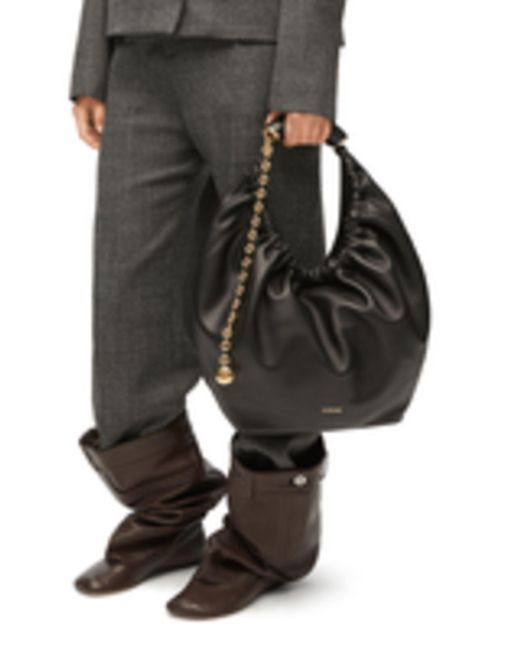 Loewe Black Medium Leather Squeeze Top-handle Bag