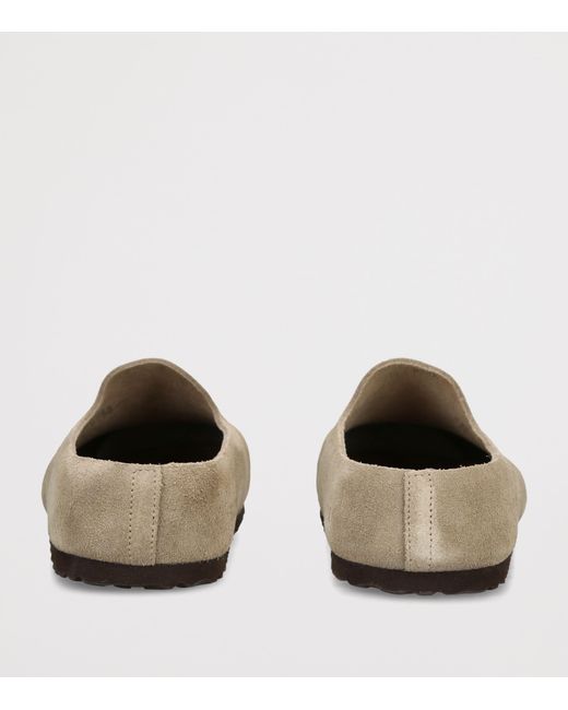 Birkenstock White Suede Amsterdam Wrapped Clogs for men
