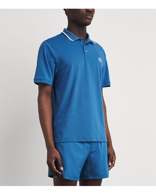 vuori Blue Embroidered Gamepoint 2.0 Polo Shirt for men