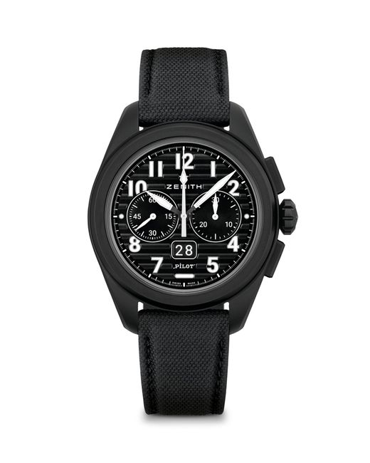 Zenith Black Ceramic Pilot Automatic Watch 42.5mm