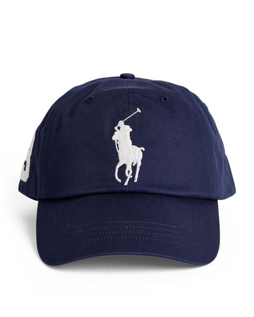 Polo Ralph Lauren Blue Cotton Polo Pony Baseball Cap for men