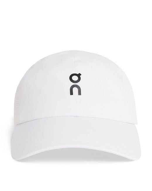 On Shoes White Perforated Court Baseball Cap for men