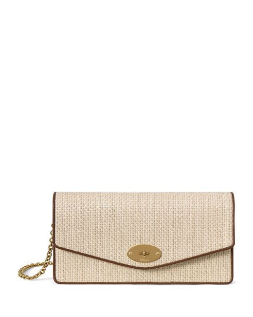 Mulberry Natural Raffia Darley Clutch Bag