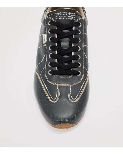 AllSaints Blue Leather Liam Sneakers for men