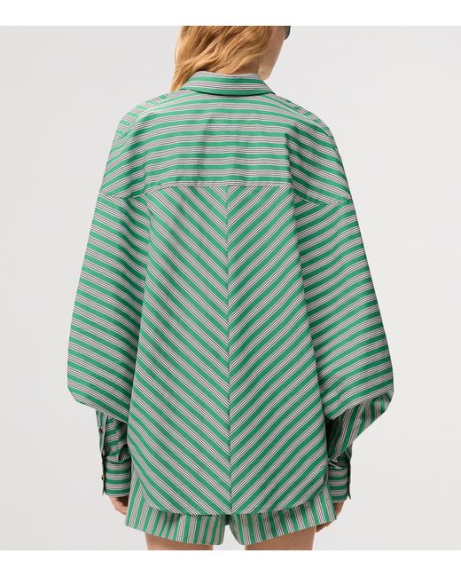 Loewe Green Oversized Stripe Shirt