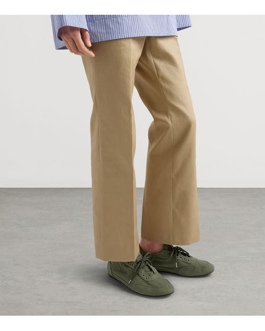 Prada Green Canvas Collapse Sneakers for men