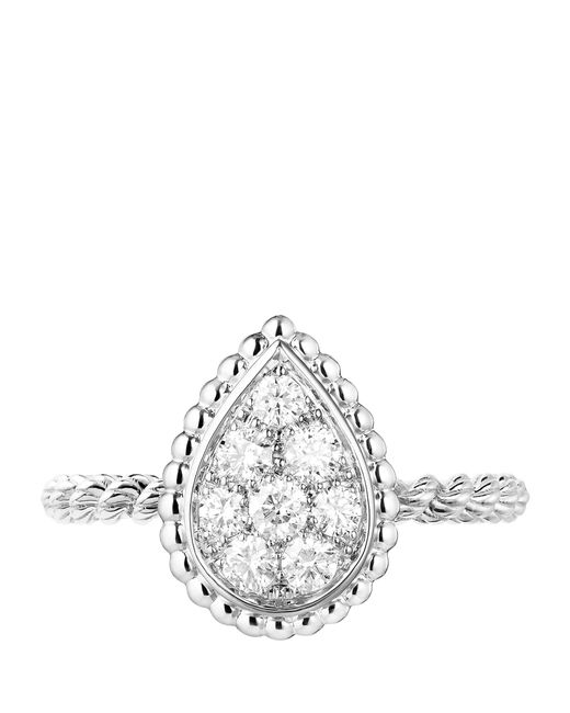 Boucheron White Small And Diamond Serpent Bohème Motif Ring