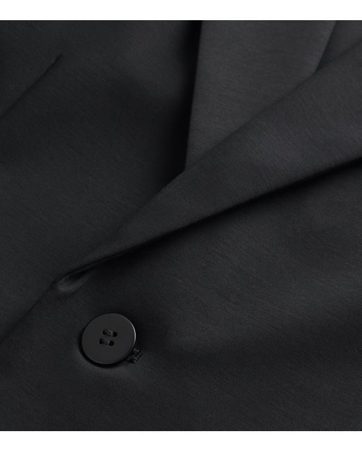 Issey Miyake Black Cotton-Blend Simple Ensemble Blazer