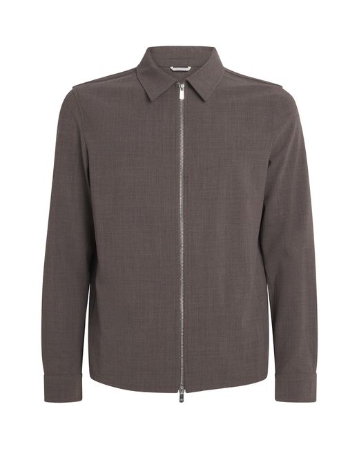 Marco Pescarolo Gray Virgin Wool Technical Jacket for men