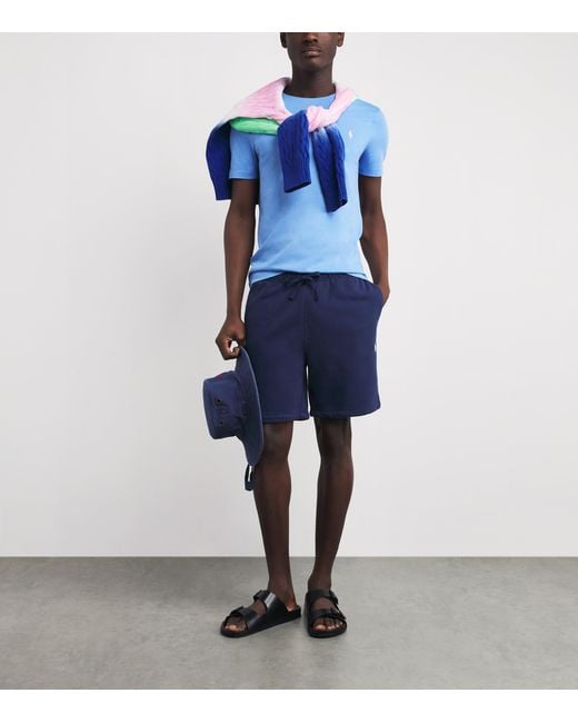 Polo Ralph Lauren Blue Cotton Custom-Fit Polo Pony T-Shirt for men