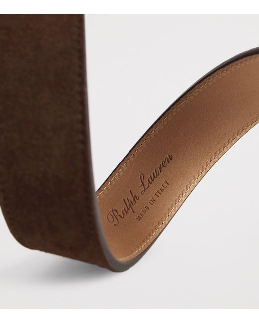 Ralph Lauren Brown Suede Belt for men