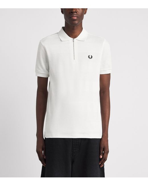 Fred Perry White Cotton Piqué Polo Shirt for men