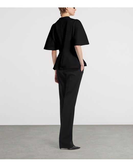 Balenciaga Black Cotton Shaped T-Shirt