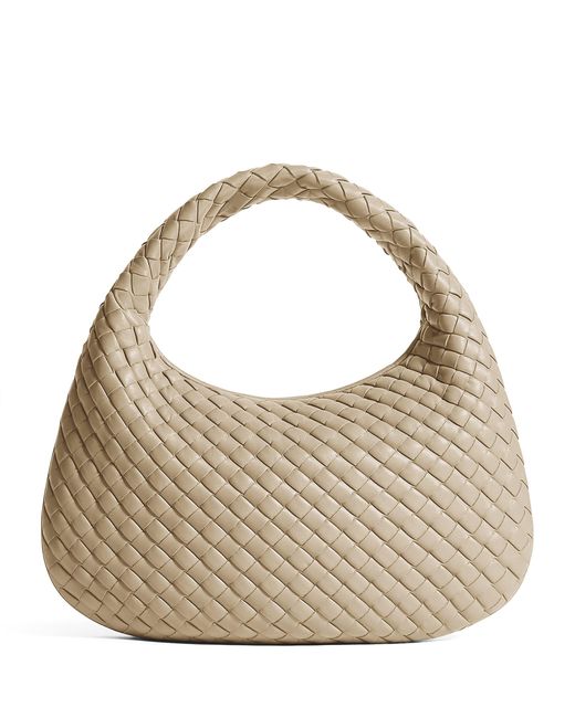 Bottega Veneta Metallic Small Leather Veneta Top-Handle Bag