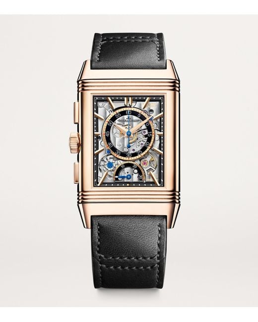 Jaeger-lecoultre Black Reverso Tribute Duoface Watch for men