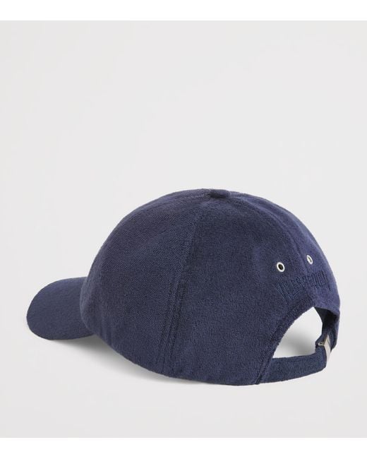 Vilebrequin Blue Embroidered Turtle Baseball Cap for men