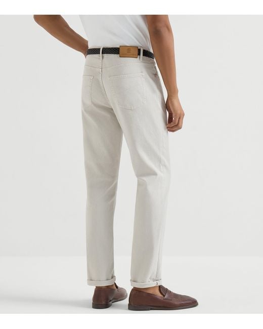 Brunello Cucinelli Gray Slim Jeans for men
