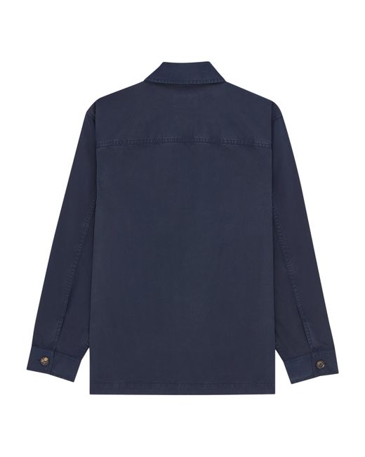Saint Laurent Blue Cotton Cassandre Overshirt for men