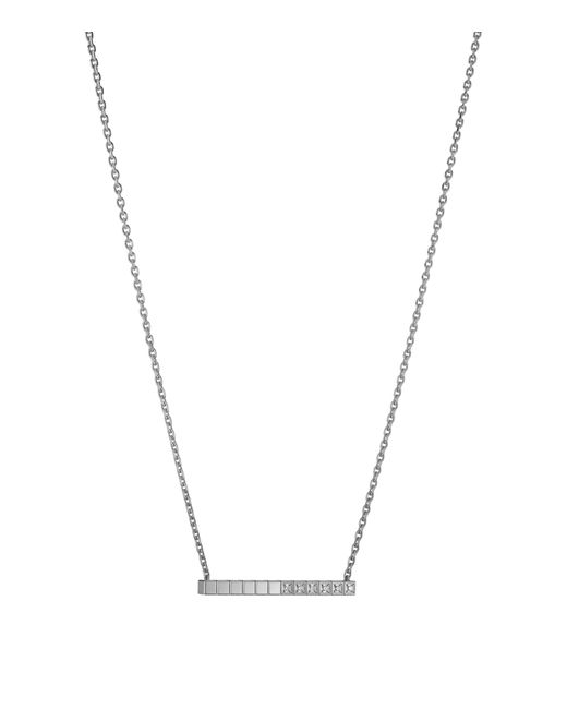 Chopard Metallic And Diamond Ice Cube Necklace