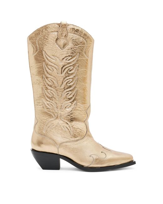 AllSaints Natural Leather Dolly Cowboy Boots 60