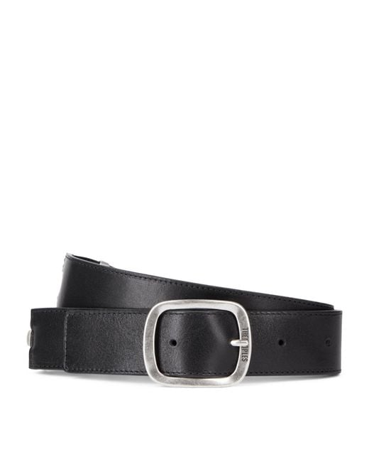 The Kooples Black Leather Belt for men