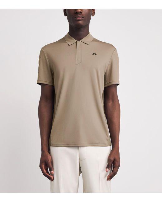 J.Lindeberg Natural Knitted Neri Polo Shirt for men