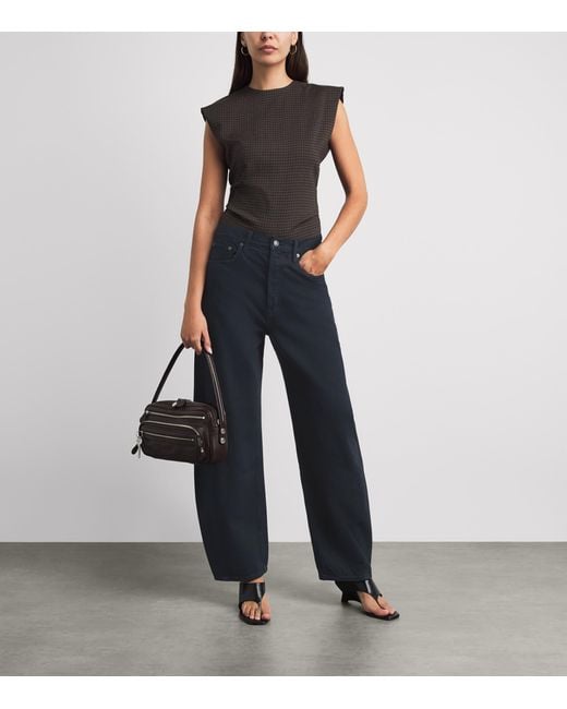 Agolde Blue Luna Pierced Tapered Jeans
