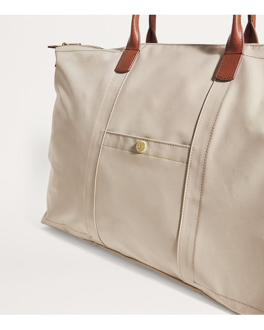 Harrods Natural Nylon Overnight Tote Bag