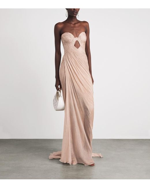 Maria Lucia Hohan Natural Silk Strapless Zephyra Gown