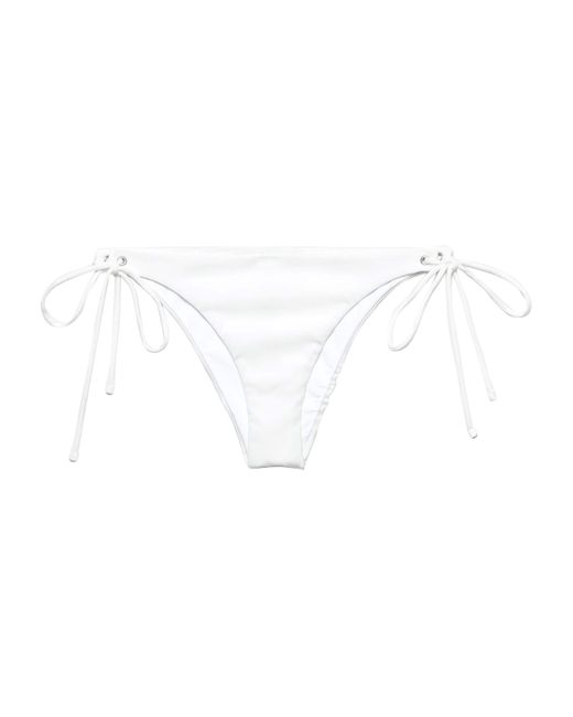 Prada White Triangle Bikini Bottoms