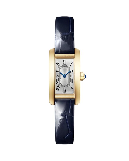 Cartier Blue Mini And Sapphire Tank Américaine Watch