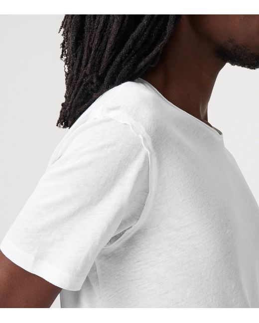 AllSaints White Organic Cotton Figure T-Shirt for men