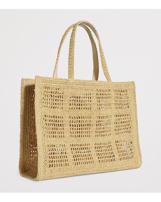 Tory Burch Metallic Large Crochet Ella Tote Bag