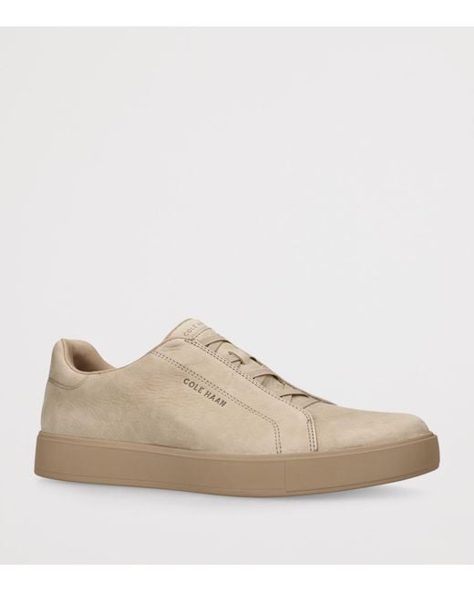 Cole Haan Brown Leather Grandprø Luxe Slip-On Sneakers for men