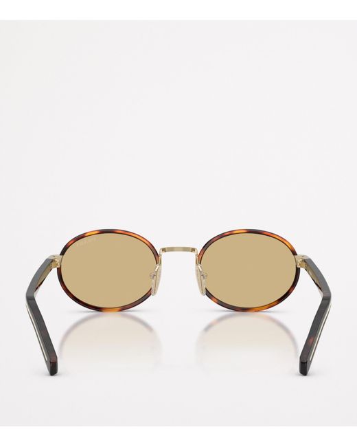 Prada Brown Metal Pr B56S Sunglasses